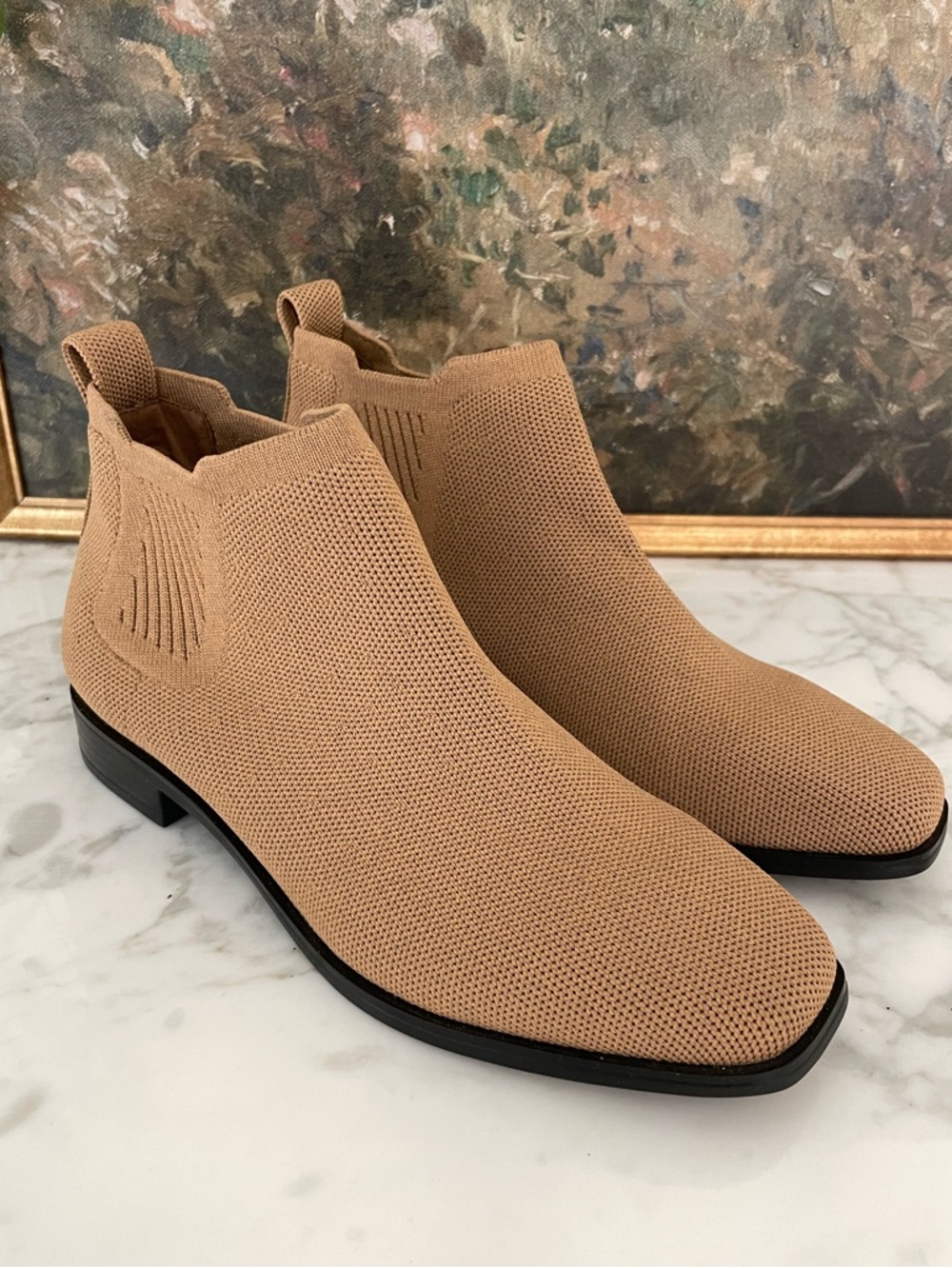 Vivaia Ryan Pro Ankle Boots Nutmeg Tan‎ size 7 Square Toe Water Repellent